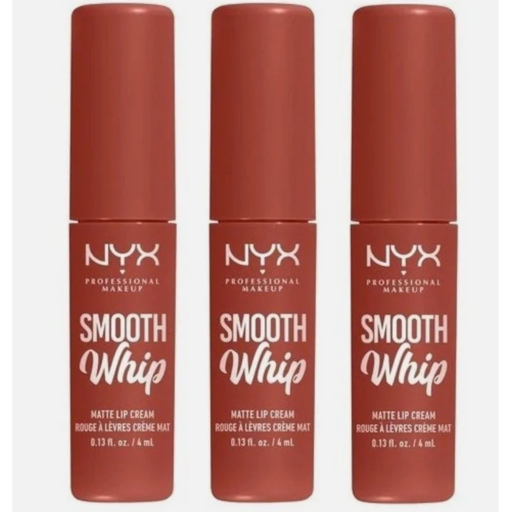 NYX Smooth Whip Matte Lip Cream Pushin Cushion Set of 3 Liquid Lipstick 0.13oz
